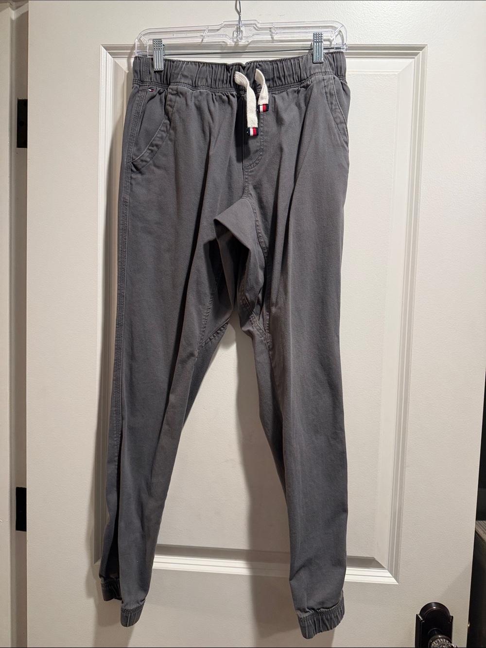 Tommy Hilfiger Men's Charcoal Gray Jogger Sweatpants with Drawstring-